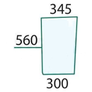 Pare-brise inférieur droit teinté pour tracteur NEW HOLLAND adaptable