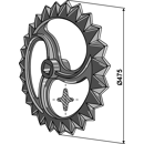 Sternring für AMAZONE 40879 475 GG20 MIT 30-INNENVIERKANT – Nachbau  