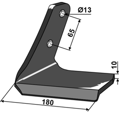 Amazone - 78708825 - Ersatzflügel links180x10 mm