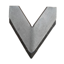 Mise à souder triangulaire avec plaquettes carbure pour aileron de bineuse HORSCH adaptable