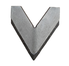 Mise à souder triangulaire avec plaquettes carbure pour aileron de bineuse HORSCH adaptable