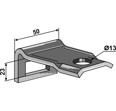 Bride de fixation KONGSLIDE 200060464 adaptable BlackSteel©