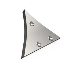 Étrave Gauche 3 trous carbure pour charrue KUHN HUARD 619121619169 adaptable