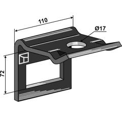 Halter für Zinken 80x12
