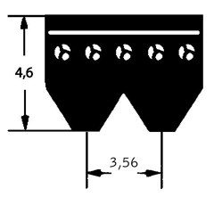 Courroie de ventilateur pour tracteur NEW HOLLAND - CASE IH 87802822 - 87531428 adaptable