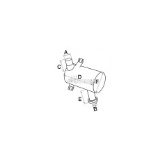 Pot d'échappement pour tracteur MASSEY FERGUSON 3595155M92 adaptable