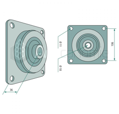 Silentbloc avant et arrière pour tracteur DEUTZ-FAHR 04411234 adaptable