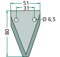 Couteau pour LUCAR 70-119|CL07.040 adaptable