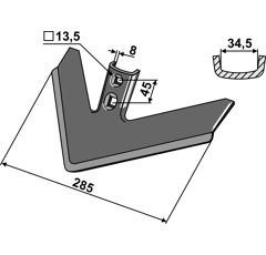 Gänsefußschar F20120154RM Maschio, Gaspardo, Strom Nachbau