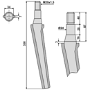 Kreiseleggenzinken - rechts / links= RH 7 SPMutter dazu 1.1606.132 RH7SPROTORLAND RH  Rotorland