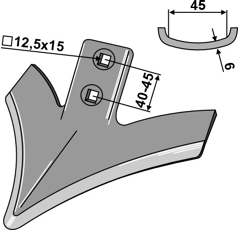 Flügelschar 260 mm für Grubber Nachbau