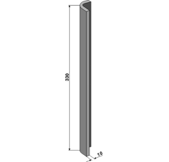 Protection d'étançon 330 mm pour décompacteur LEMKEN 3498750 adaptable