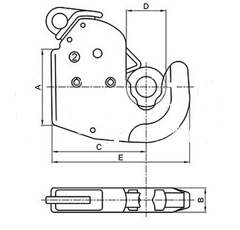 Crochet pour bras de relevage 08.0012.91.4 adaptable