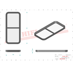 Filtre à air adaptable HIFI FILTER SC60162