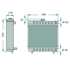 Radiateur pour tracteur STEYR 192530022 adaptable