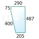 Pare-brise D/G pour machine agricole CASE IH 520411 adaptable