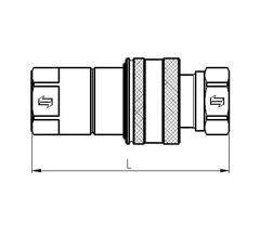 Coupleur femelle NV 38 GAS F FASTER 3/8" BSP