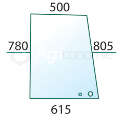 Vitre de porte de machine agricole MASSEY FERGUSON 3476159M1 adaptable