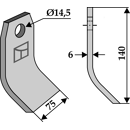 Fléau large 140 mm pour broyeur UGELØSE UG4312 adaptable