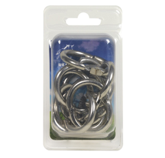 Anneaux nasals en acier nickelé pour porc KAMER (Vendu par 10)