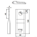 KM-Klinge links 120x49x4 mm ORIGINAL 434988 Pöttinger Original 