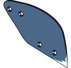 Düngereinlegerstreichblech - rechts 3470650M Lemken by Muzzi Industrie