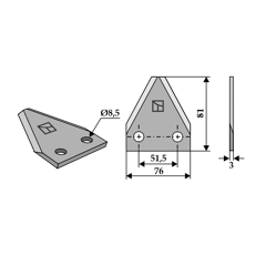 Italmix Futtermischwagenmesser