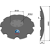 Disco dentado 465x5 mm, 6 orificios, para LEMKEN heliodor 3490471 - BlackSteel©