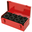 Coffret de 8 douilles longues à chocs 3/4" 6 pans 24 à 36 mm | KS TOOLS
