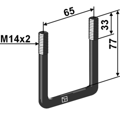 Boulon étrier M14 x 2 mm adaptable - BlackSteel©