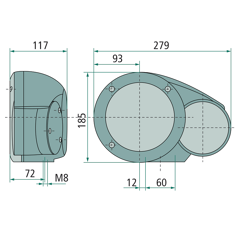 Phare principal gauche pour tracteur FENDT G930900020030 adaptable