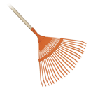 Balai à feuilles métalliques avec manche