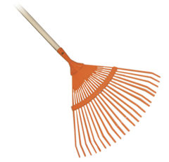 Balai à feuilles métalliques avec manche