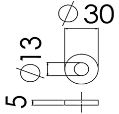 Unterlagscheibe f. Heuwender PEZET 13X30X4 ZN - Nachbau