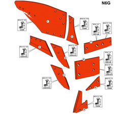 Versoir droit pour charrue NIEMEYER 024112 adaptable - BlackSteel©