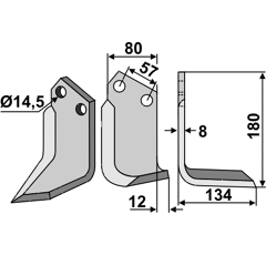 Fräsmesser - rechts CEL10R Breviglieri Nachbau