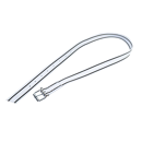 Halsmarkierungsband weiß 120cm mit Rollschnalle