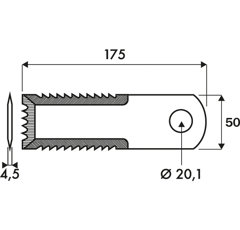 Messer gezahnt NEW HOLLAND 84068444 - Nachbau