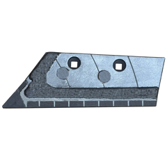 Soc de rasette Gauche carbure et rechargement pour charrue GRÉGOIRE BESSON 19125 adaptable - BlackSteel©