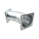 Flanschbogen 6", 45°, verzinkt,beidseitiger Flansch Nachbau