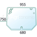 Vitre arrière pour machine agricole SAME 0.014.2295.0/10 adaptable