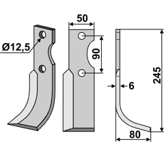 Fräsmesser Rechts 245 x 50 Bertolini Nachbau
