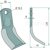 Schlegelmesser 125 x 40 x 41 x 8 mm für Mulcher NOBILI - Nachbau