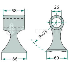 Marteau pour broyeur ROUSSEAU 525403 adaptable