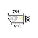Vitre de porte inférieure - gauche - plate - claire pour téléscopique JCB 827/80191 adaptable