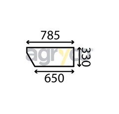 Vitre de porte inférieure - gauche - plate - claire pour téléscopique JCB 827/20472 adaptable