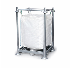 Support pour big bag en acier galvanisé | Gerbable, robuste, capacité 2 tonnes