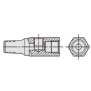 Hochdruck-Hydraulik T-Verschraubungfür Manotmeteranschluss 90 °, 1 x AG 1/4" NPT, 1 x AG 3/8" NPT, 1 x IG 3/8" NPT SPX Power 9670