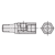 Hochdruck-Hydraulik T-Verschraubungfür Manotmeteranschluss 90 °, 1 x AG 1/4" NPT, 1 x AG 3/8" NPT, 1 x IG 3/8" NPT SPX Power 9670