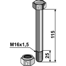 Schraube M16x1,5 für Mulcher Nachbau  